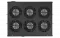 Вентиляторный модуль , 6 вентилятора с термодатчиком 35С ВМ-6-19"-Ч черный ССД
