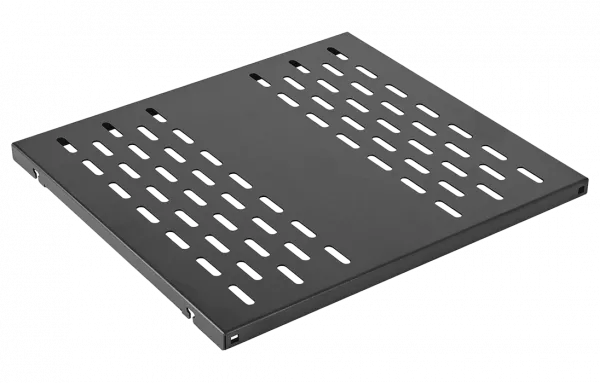 Полка стационарная перфорированная усиленная черная ПС-75У-Ч (750мм*490мм) ССД