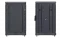 Шкаф телекоммуникационный напольный 19",18U(600x600), ШТ-НП-М-18U-600-600-М-Ч, передняя дверь металл, черный ССД