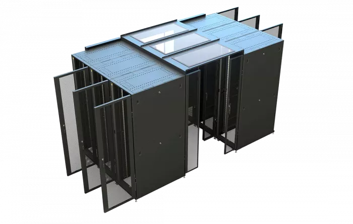 Крыша для систем коридора со стеклом 800 мм  для шкафа серверного ШТ-НП-СЦД-x-800-x,  СЦД-К-800, RAL9005