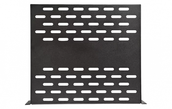 Полка перфорированная консольная  ПК-30-19"-2U-Ч чёрная ССД