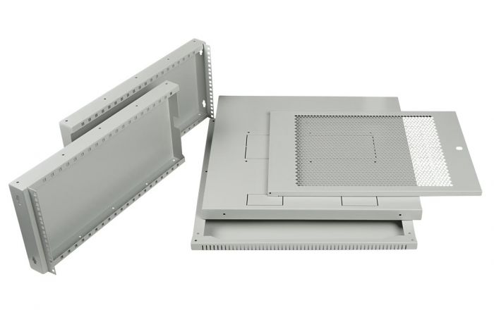 Шкаф телекоммуникационный настенный разборный 19”,15U(600x550), ШТ-НСр-15U-600-550-П дверь перфорированная ССД