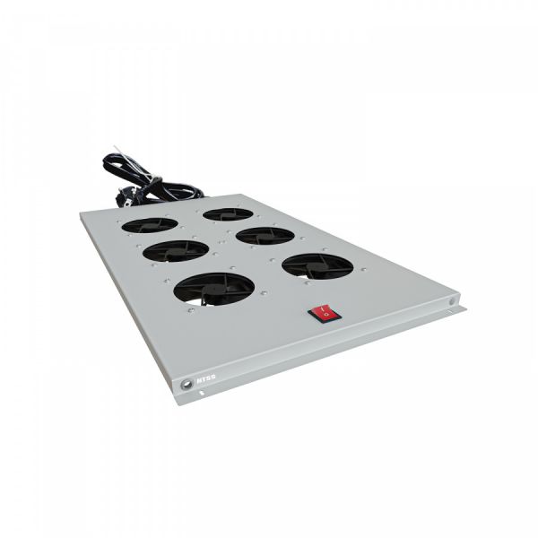 Модуль вентиляторный NTSS потолочный для шкафов серии R глубиной 1000мм на 6 элементов потолочный без термостата, серый RAL 7035