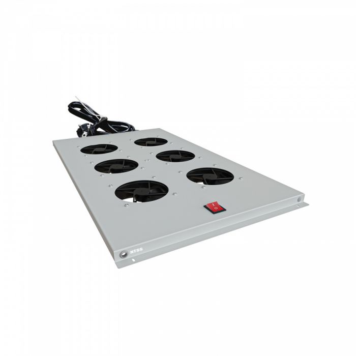 Модуль вентиляторный NTSS потолочный для шкафов серии R глубиной 1000мм на 6 элементов потолочный без термостата, серый RAL 7035