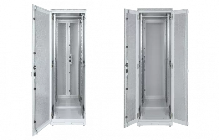 Шкаф телекоммуникационный напольный серверный 19",33U(600x1200) , ШТ-НП-С-33U-600-1200-ПП передняя,задняя двери перфорированные ССД