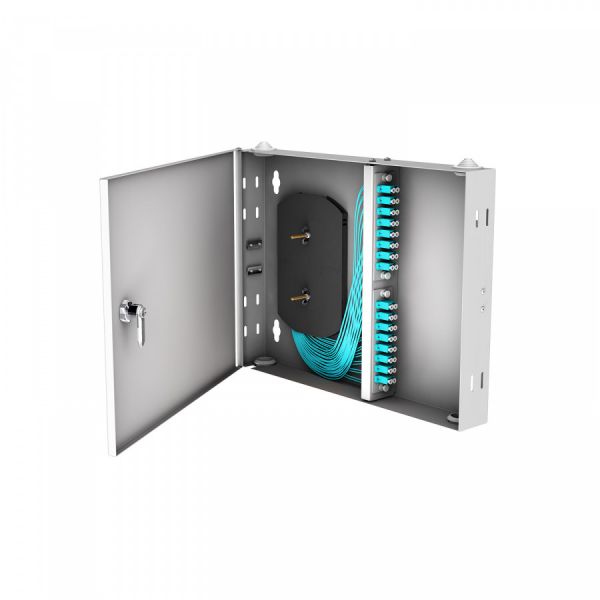 Кросс настенный NTSS PREMIUM, предсобранный, 16 портов LC/UPC duplex, 50/125 мкм OM3