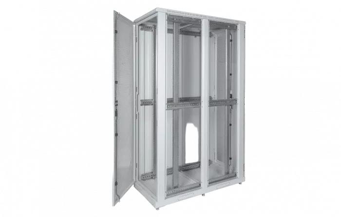 Шкаф телекоммуникационный напольный серверный 19",42U(800x1200) , ШТ-НП-С-42U-800-1200-П2П передняя дверь перфорипрованная,задняя перф.двойная. ССД
