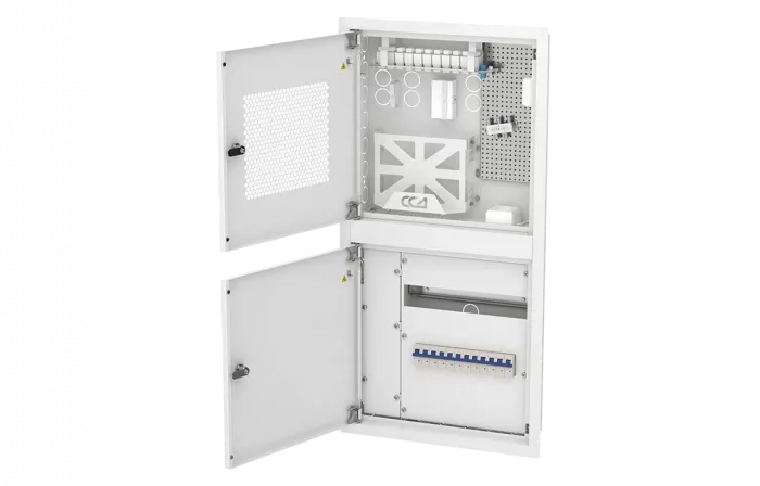 Шкаф распределительный вводной квартирный,встраиваемый(СС+ЭОМ)  3 комнаты ШРВ-К-3