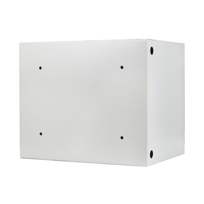 Шкаф настенный антивандальный распашной NTSS WAR 10U 600×500мм, 2 профиля 19, сварной, серый RAL 7035