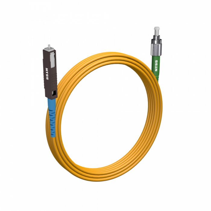 Шнур оптический NTSS spc MU/UPC-FC/APC 9/125 2.0мм 10м LSZH (патч-корд)