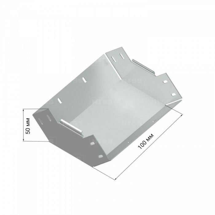 Вертикальный внутренний угол NTSS 90° 50х100, толщина 0,7 (с крышкой)