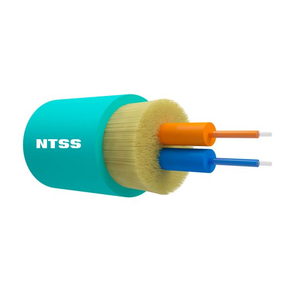 Оптический кабель внутренний NTSS 2 волокна OM3, 50/125, LSZH, аква