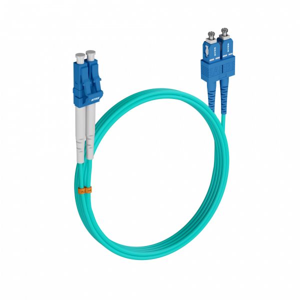 Шнур оптический NTSS PREMIUM dpc LC/UPC-SC/UPC 50/125 OM3 3.0мм 3м LSZH (патч-корд)