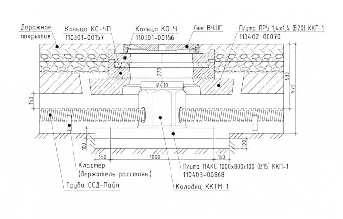 Колодец пластиковый ККТМ-1-ССД