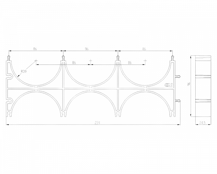 Кластер ССД-Пайп УльтраФ OD 75 мм  тройной