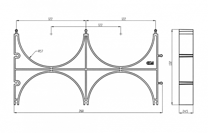 Кластер ССД-Пайп OD 110 мм  двойной
