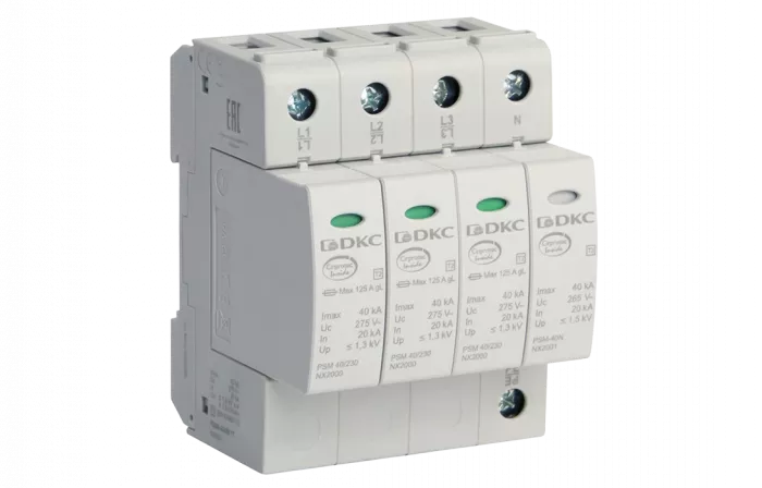 NX2041 УЗИП, класс II, 4-полюсный, L1-L2-L3-N-P