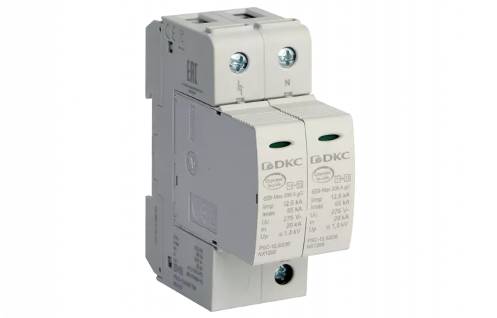 NX1221 УЗИП, класс I+II, 2-полюсный, L-N-PE, 12