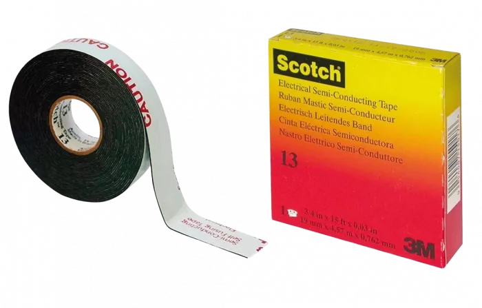 7000007284 Scotch 13, самослип. полупроводящая резиновая лента, 19мм х 4,5м