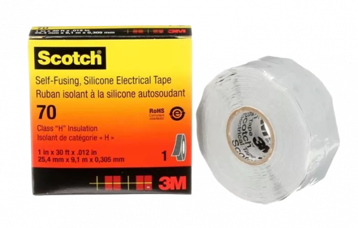 7000006225 Scotch 70, самослип. силиконовая резиновая изоляционная лента, 25мм х 9м