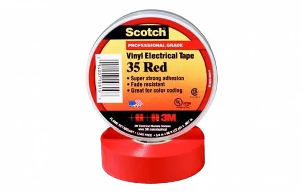 7000031668 Scotch 35, красная, изоляционная лента высшего класса, 19мм х 20м х 0,18мм