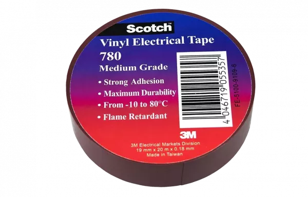 7000033356 Scotch 780, изоляционная лента среднего класса, 19мм х 20м х 0,18мм