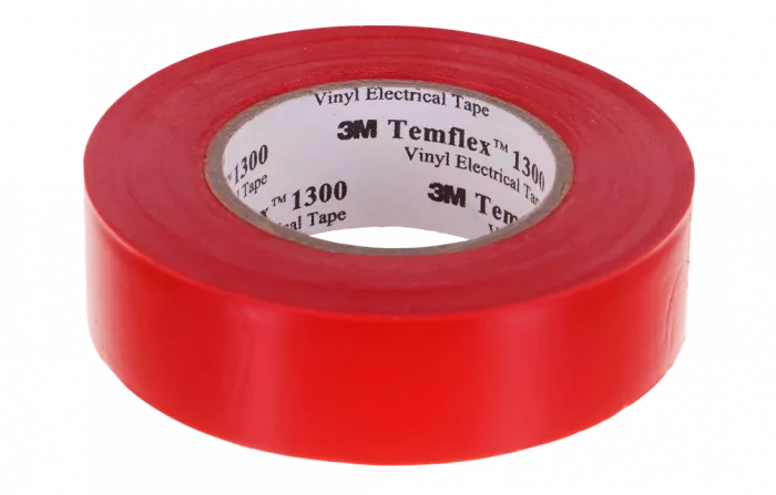7100080341 Temflex 1300, красная, универсальная изоляционная лента, 19мм х 20м х 0,13мм