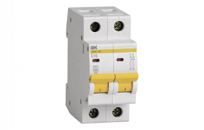 MVA20-2-010-C Авт. выкл.ВА47-29 2Р 10А 4,5кА х-ка С ИЭК