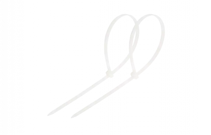 07-0202 Хомут-стяжка кабельная нейлоновая REXANT 200 x7,6 мм, белая, упаковка 100 шт.