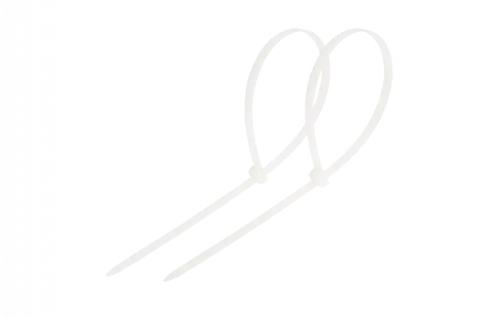 07-0250-5 Хомут-стяжка кабельная нейлоновая REXANT 250 x4,8 мм, белая, упаковка 100 шт.