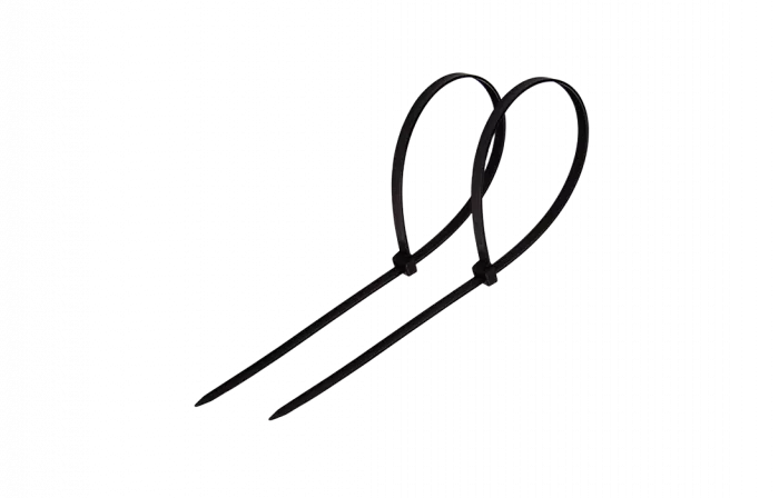 07-0081 Хомут-стяжка кабельная нейлоновая REXANT 80 x2,5 мм, черная, упаковка 100 шт.