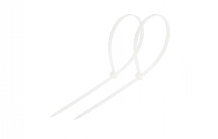 07-0150-4 Хомут-стяжка кабельная нейлоновая REXANT 150 x3,6 мм, белая, упаковка 100 шт.