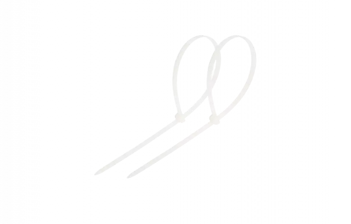 07-0060 Хомут-стяжка кабельная нейлоновая REXANT 60 x2,5 мм, белая, упаковка 100 шт.