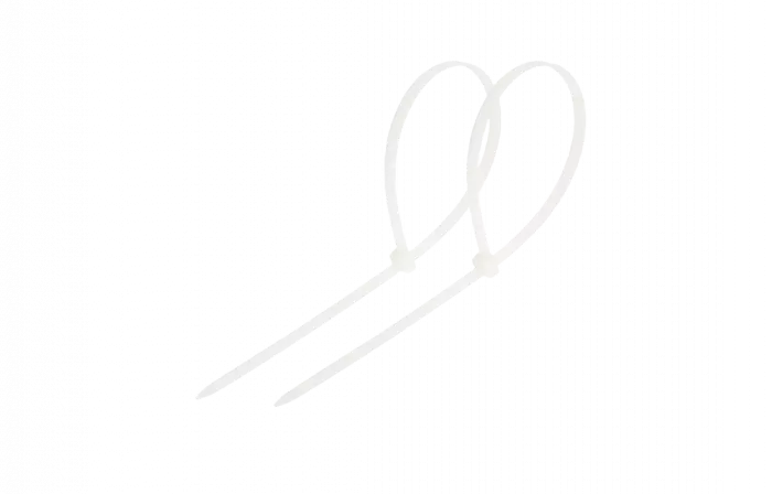 07-0080 Хомут-стяжка кабельная нейлоновая REXANT 80 x2,5 мм, белая, упаковка 100 шт.