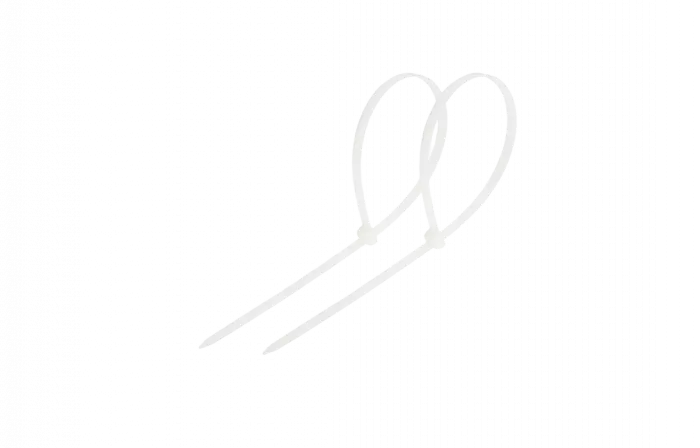 07-0120 Хомут-стяжка кабельная нейлоновая REXANT 120 x2,5 мм, белая, упаковка 100 шт.