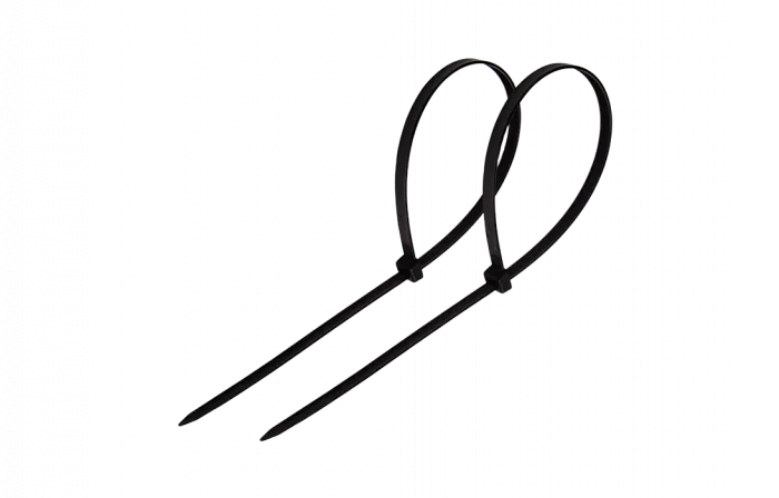 07-0251-5 Хомут-стяжка кабельная нейлоновая REXANT 250 x4,8 мм, черная, упаковка 100 шт.