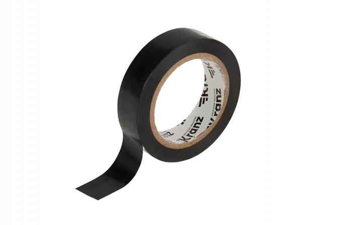 KR-09-2006 Изолента ПВХ KRANZ 15 мм х 10 м, черная, упаковка 10 роликов