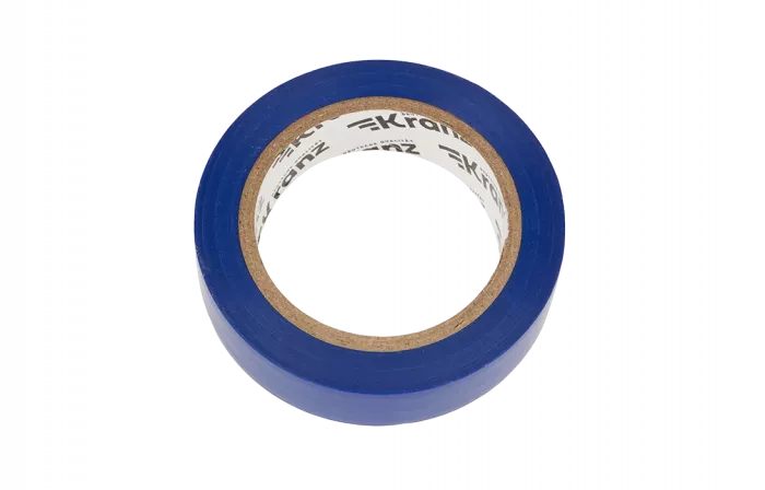 KR-09-2005 Изолента ПВХ KRANZ 15 мм х 10 м, синяя, упаковка 10 роликов