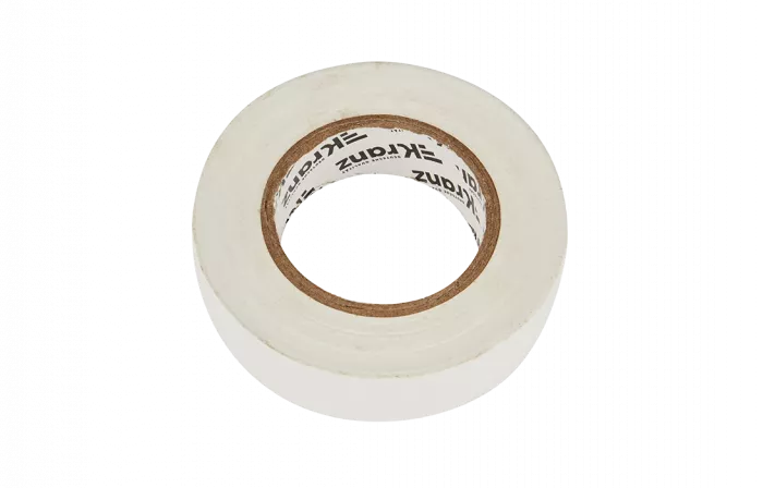 KR-09-2201 Изолента ПВХ KRANZ 19 мм х 25 м, белая, упаковка 5 роликов