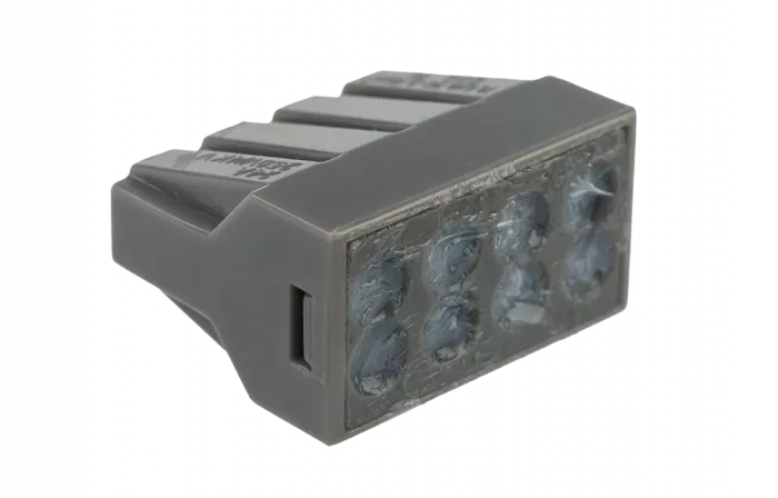 07-3080 Экспресс-клемма с пастой, 8-проводная до 2,5 мм?, серая (50 шт./уп.) (773-308) REXANT