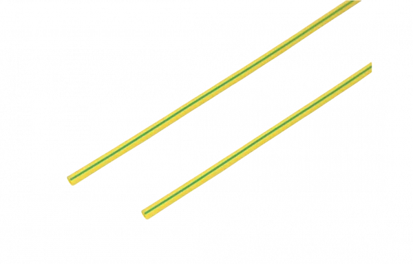 20-1507 Термоусадочная трубка REXANT 1,5/0,75 мм, желто-зеленая, упаковка 50 шт. по 1 м