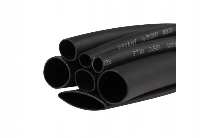 29-0107 Набор термоусадочных трубок №7 (КЛЕЕВОЙ) REXANT (упак. 7 шт)