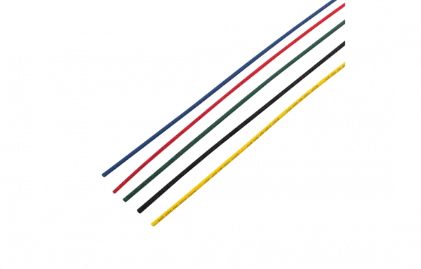 29-0151 Набор термоусадочной трубки REXANT 2,0/1,0 мм, пять цветов, упаковка 50 шт. по 1 м