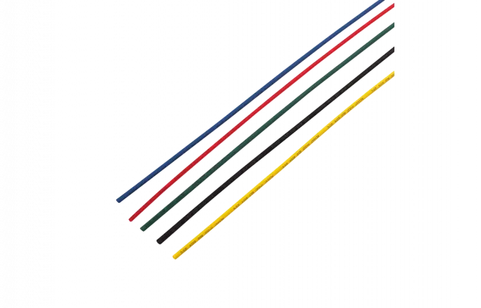 29-0151 Набор термоусадочной трубки REXANT 2,0/1,0 мм, пять цветов, упаковка 50 шт. по 1 м