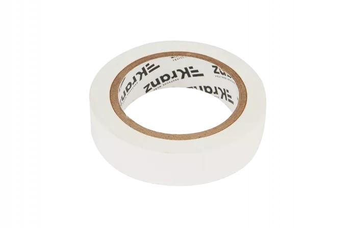 KR-09-2001 Изолента ПВХ KRANZ 0.13х15 мм, 10 м, белая упаковка 10 роликов