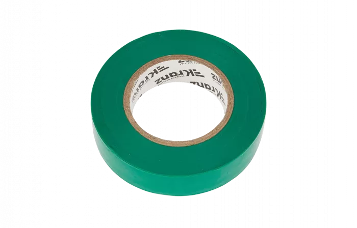 KR-09-2203 Изолента ПВХ KRANZ 0.13х19 мм, 25 м, зеленая упаковка 5 роликов
