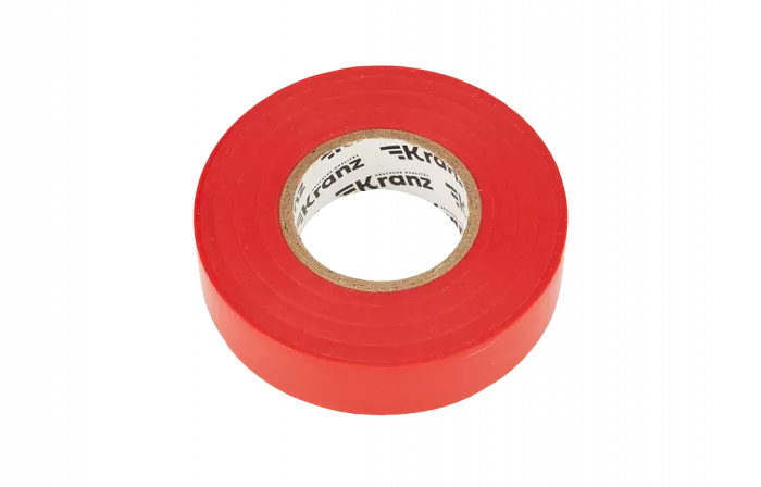 KR-09-2804 Изолента ПВХ KRANZ профессиональная, 0.18х19 мм х 20 м, красная упаковка 10 роликов