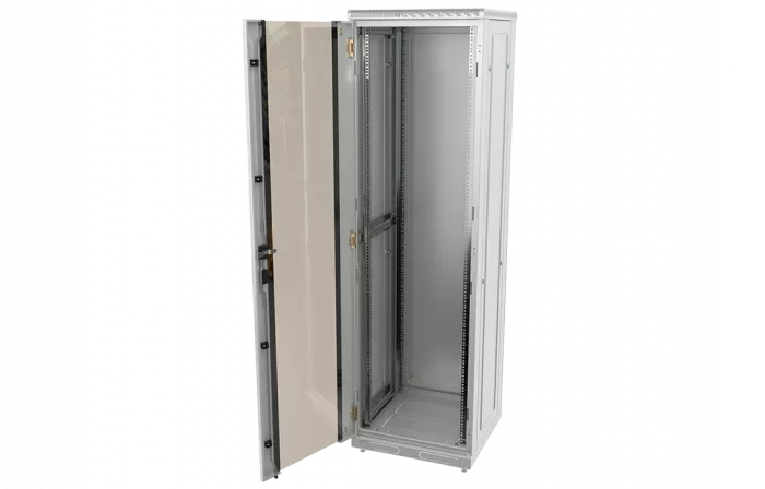 Шкаф телекоммуникационный напольный 19",42U(600x800), ШТ-НП-42U-600-800-С, передняя дверь стекло ССД