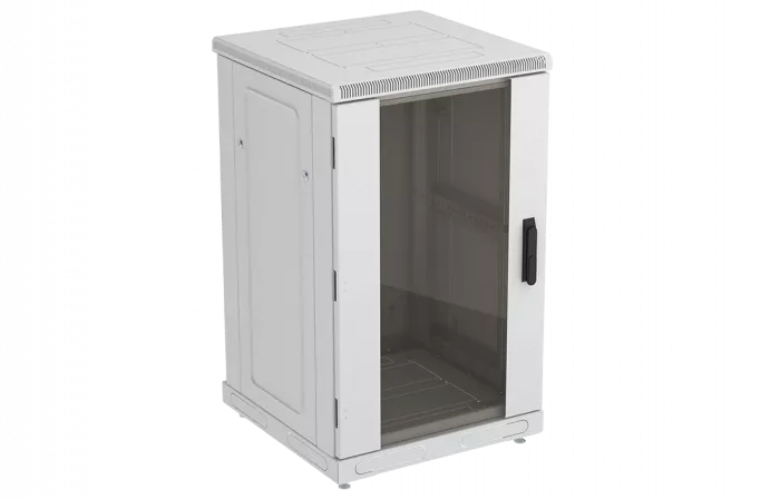 Шкаф телекоммуникационный напольный 19",24U(600x800), ШТ-НП-24U-600-800-С, передняя дверь стекло ССД
