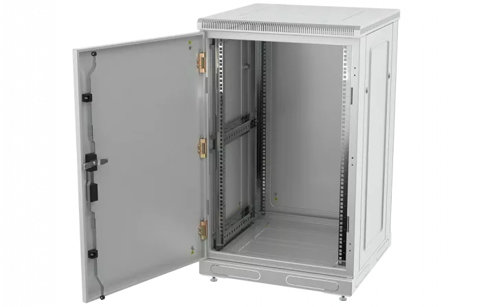 Шкаф телекоммуникационный напольный 19",24U(600x600), ШТ-НП-24U-600-600-М, передняя дверь металл ССД